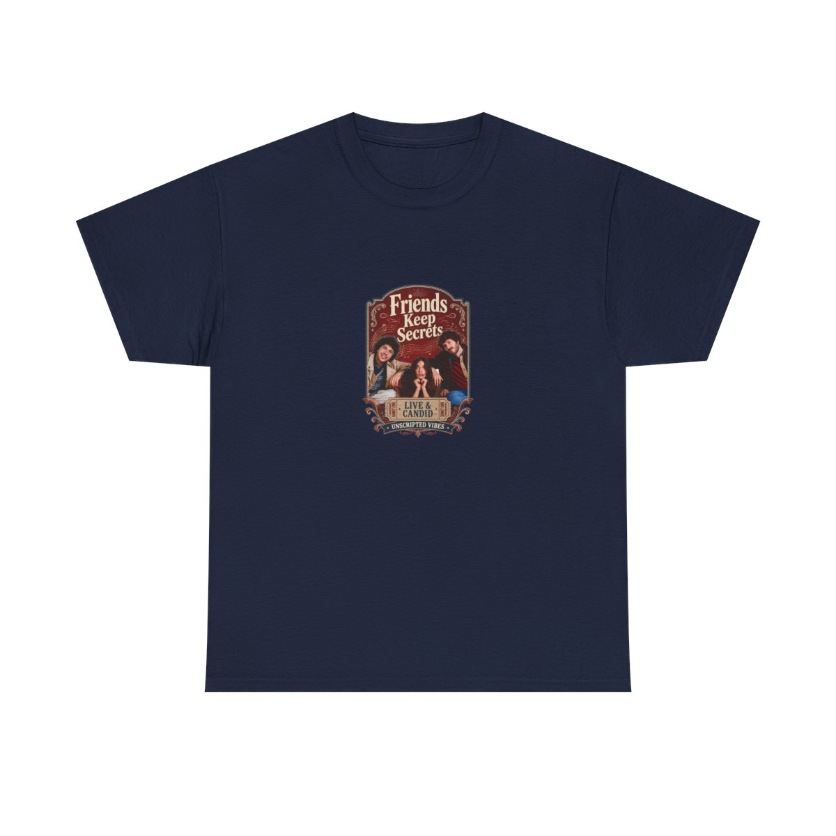 Friends Keep Secrets "Live & Candid." Unisex Tee - alternate angle 5, merchandise