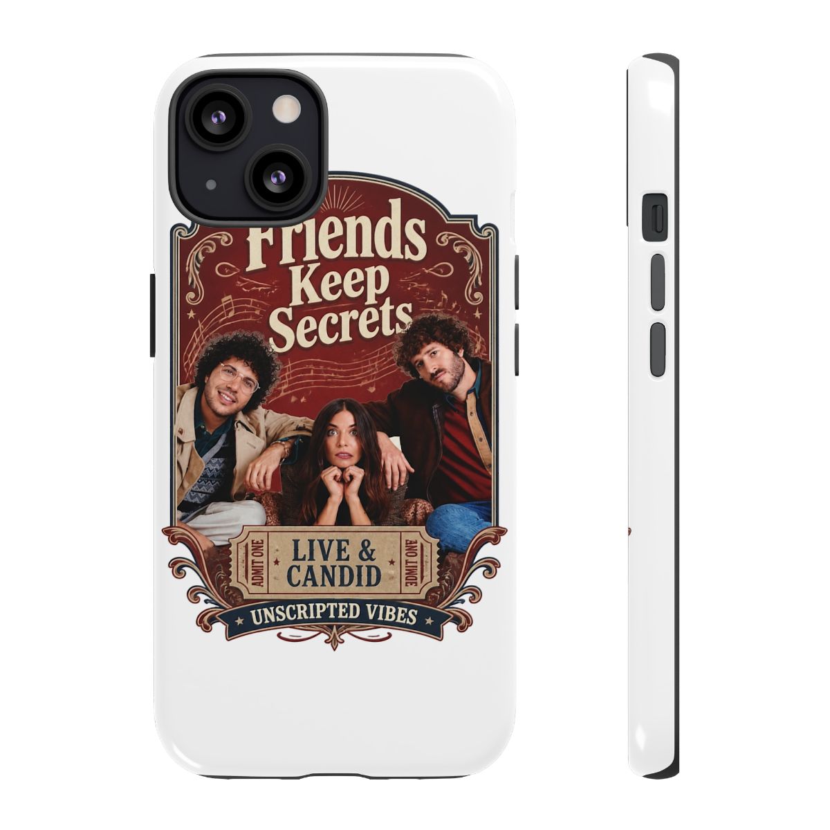 Friends Keep Secrets "Live & Candid." Phone Case - alternate angle 4, merchandise