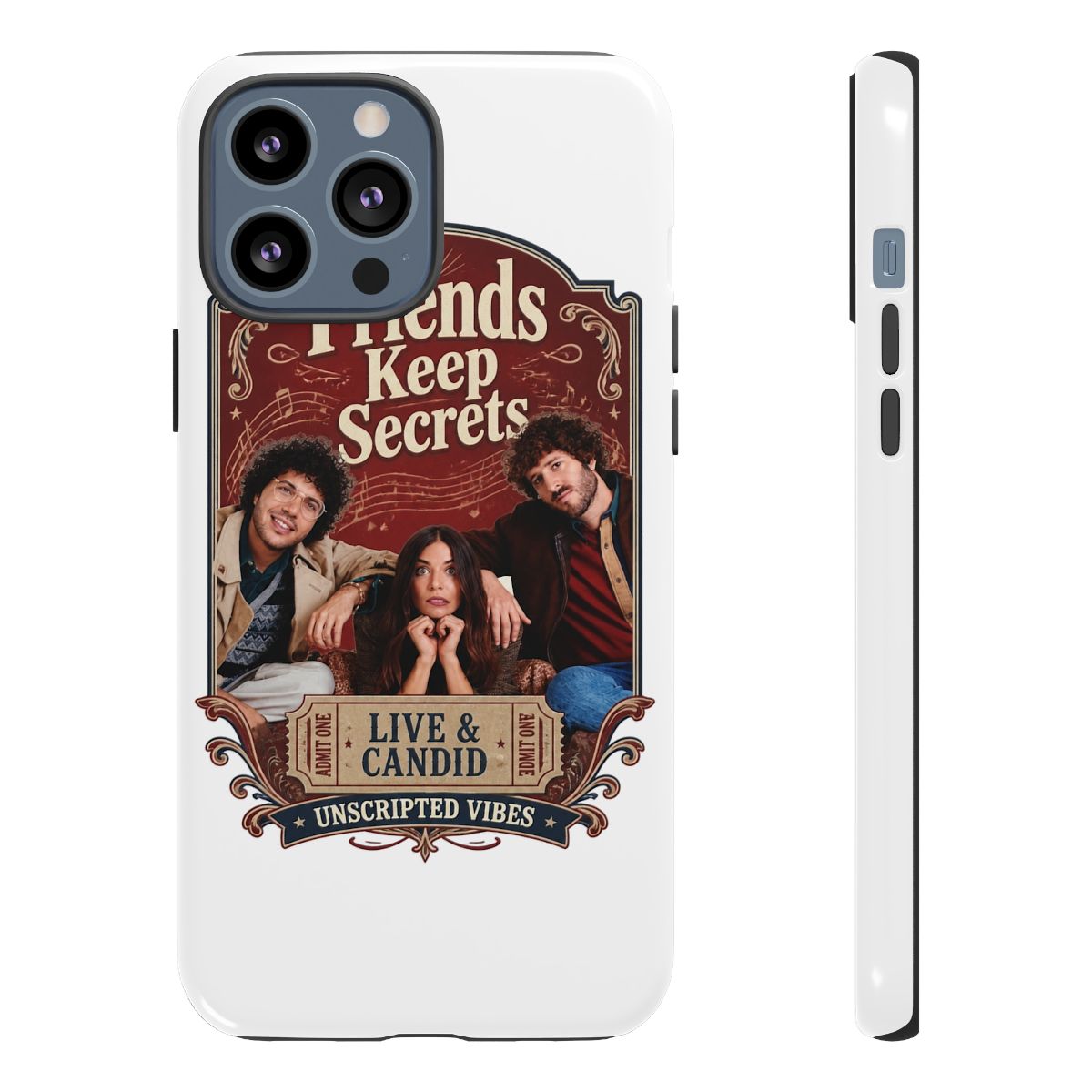 Friends Keep Secrets "Live & Candid." Phone Case - alternate angle 5, merchandise
