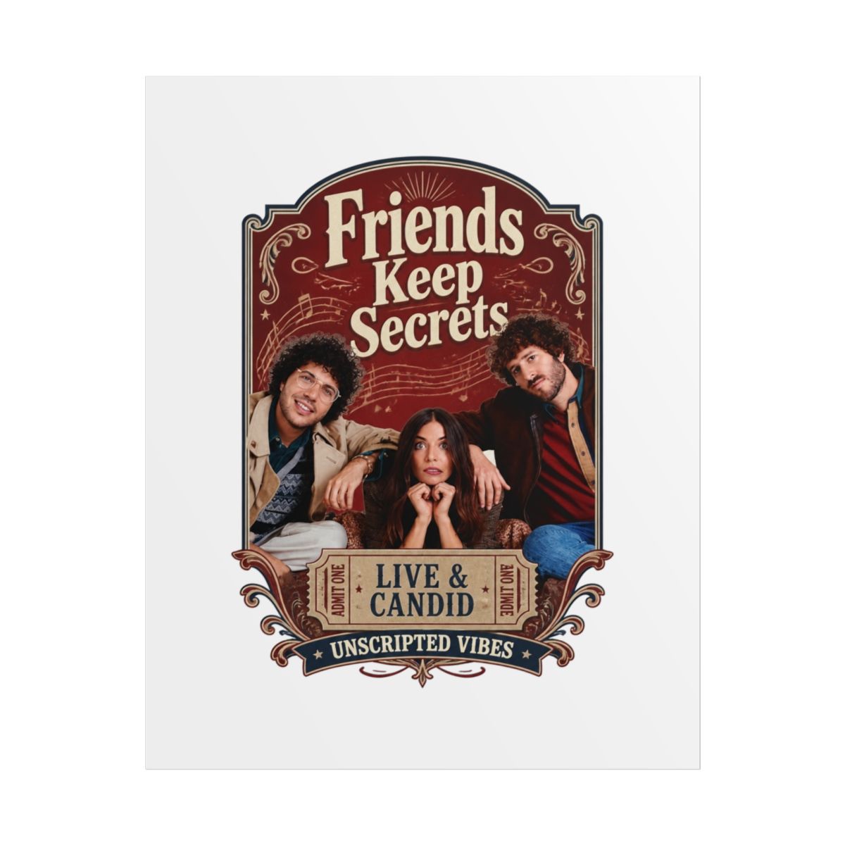Friends Keep Secrets "Live & Candid." Poster